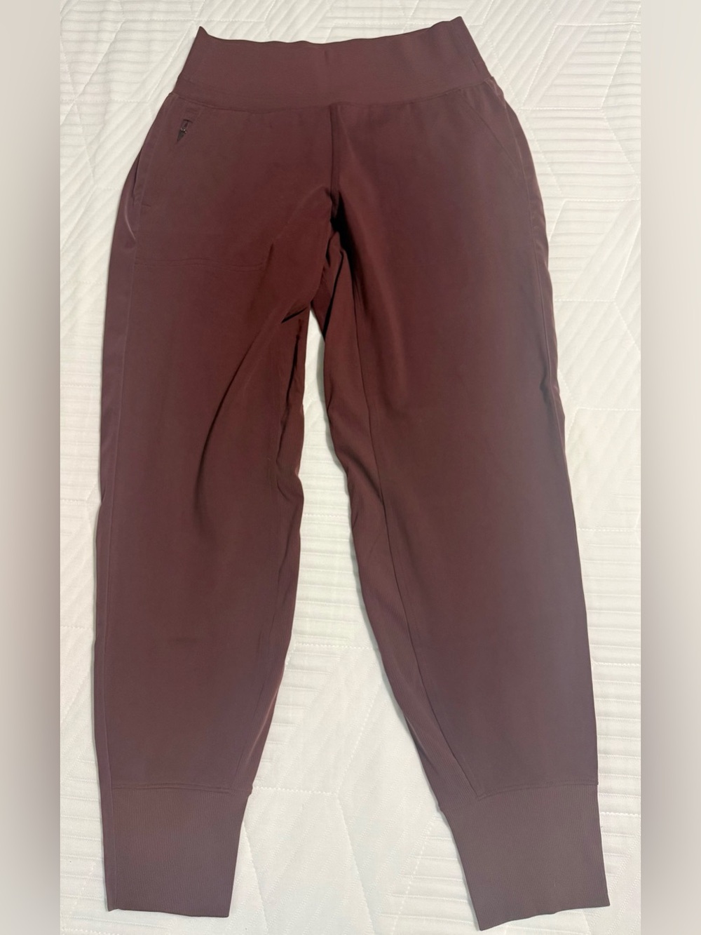 Athleta Venice Velvet Stripe Jogger Plum Pants